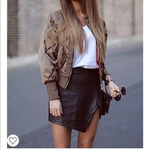 Black Leather Mini Skirt